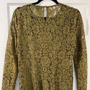 J.Crew Green Lace Blouse